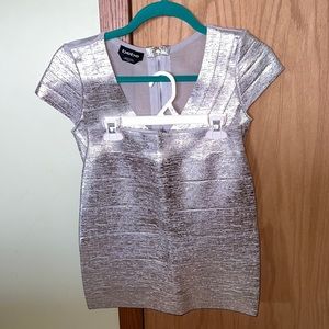 Silver Bebe bandage dress